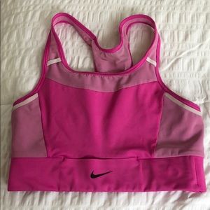 Nike Pink Swoosh Bra